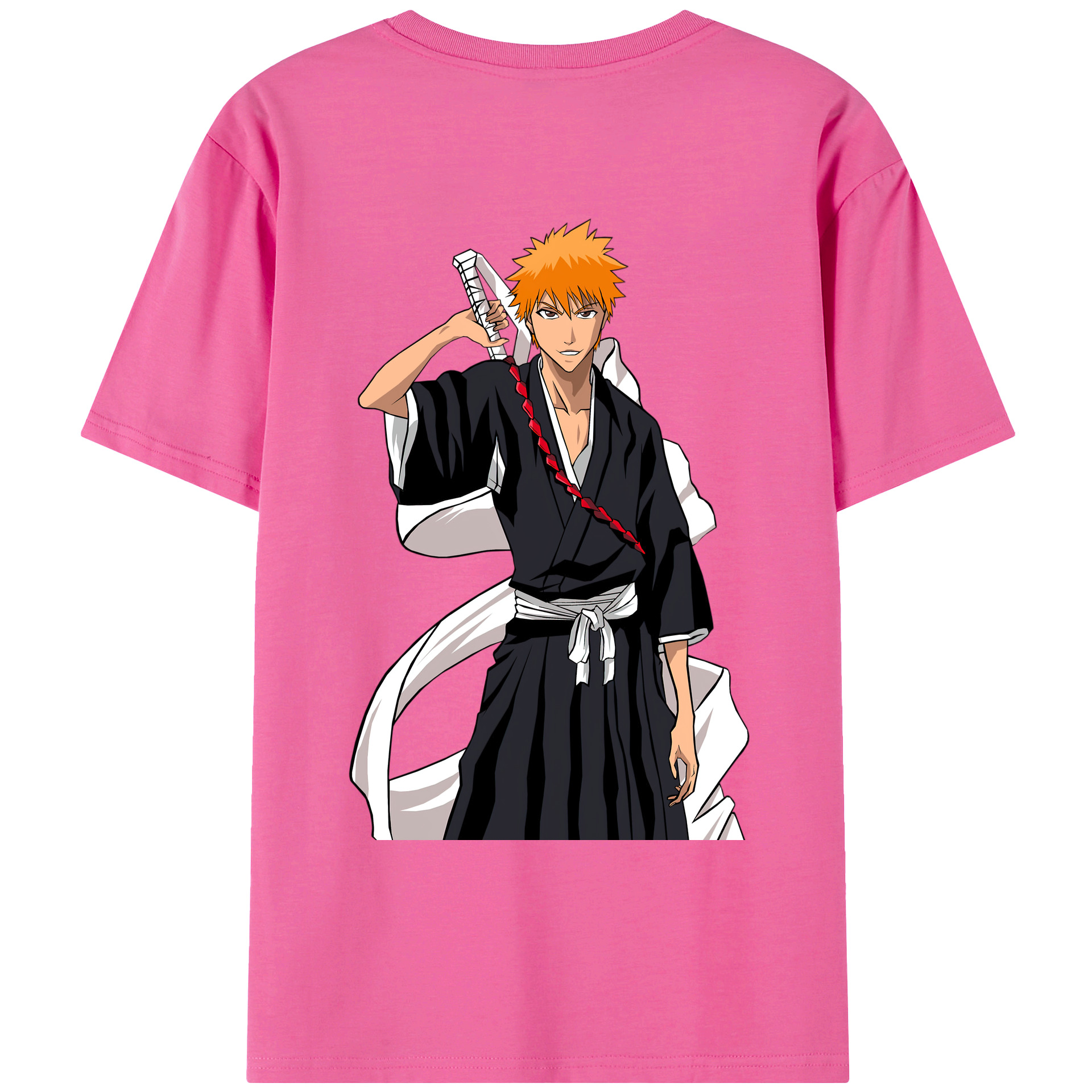 （画像用） ブリーチ 黒崎一護（くろさき いちご）BLEACH Kurosaki Ichigo レディース半袖Tシャツ(バックプリント)